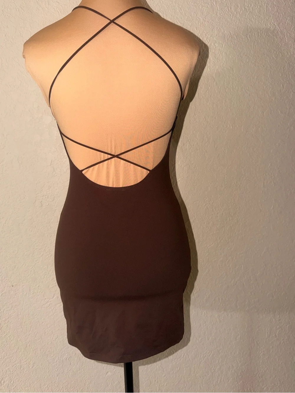 Free People Chocolate Brown Bodycon Dress - Picture 2 of 3